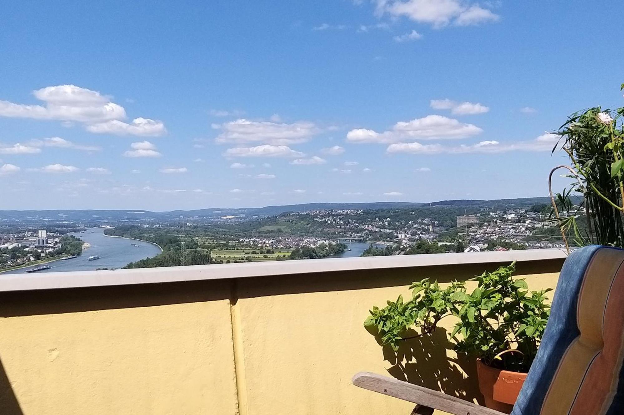 Rheinblick Am Rheinsteig Zur Festung Ehrenbreitstein Mit Balkon Und Sauna Urbar  외부 사진